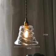 Aurel - Petite Brass Glass Pendant Light