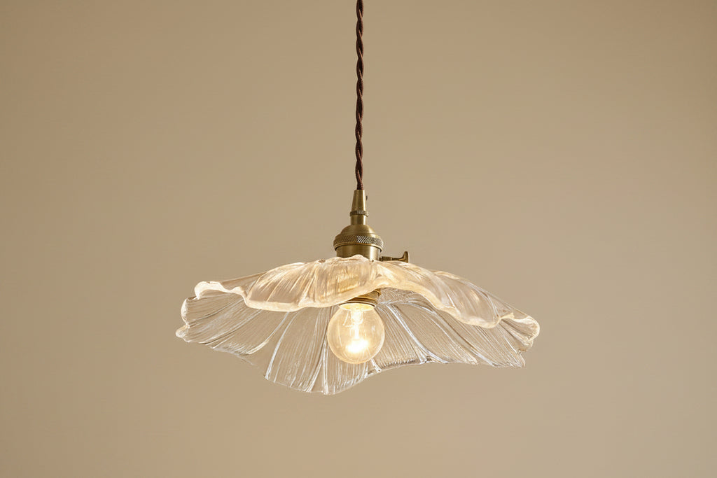 Shanghyn - Vintage Brass Glass Pendant Light