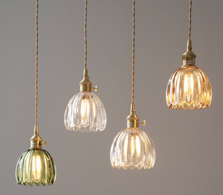Floryn - Vintage Glass Flower Pendant Light