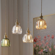 Floryn - Vintage Glass Flower Pendant Light