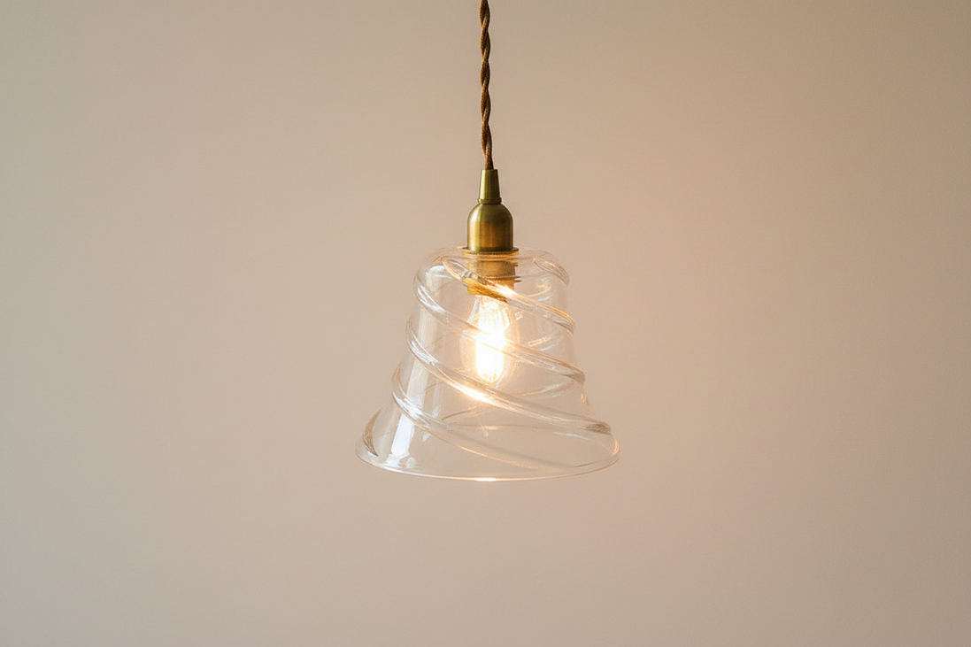Aurel - Petite Brass Glass Pendant Light