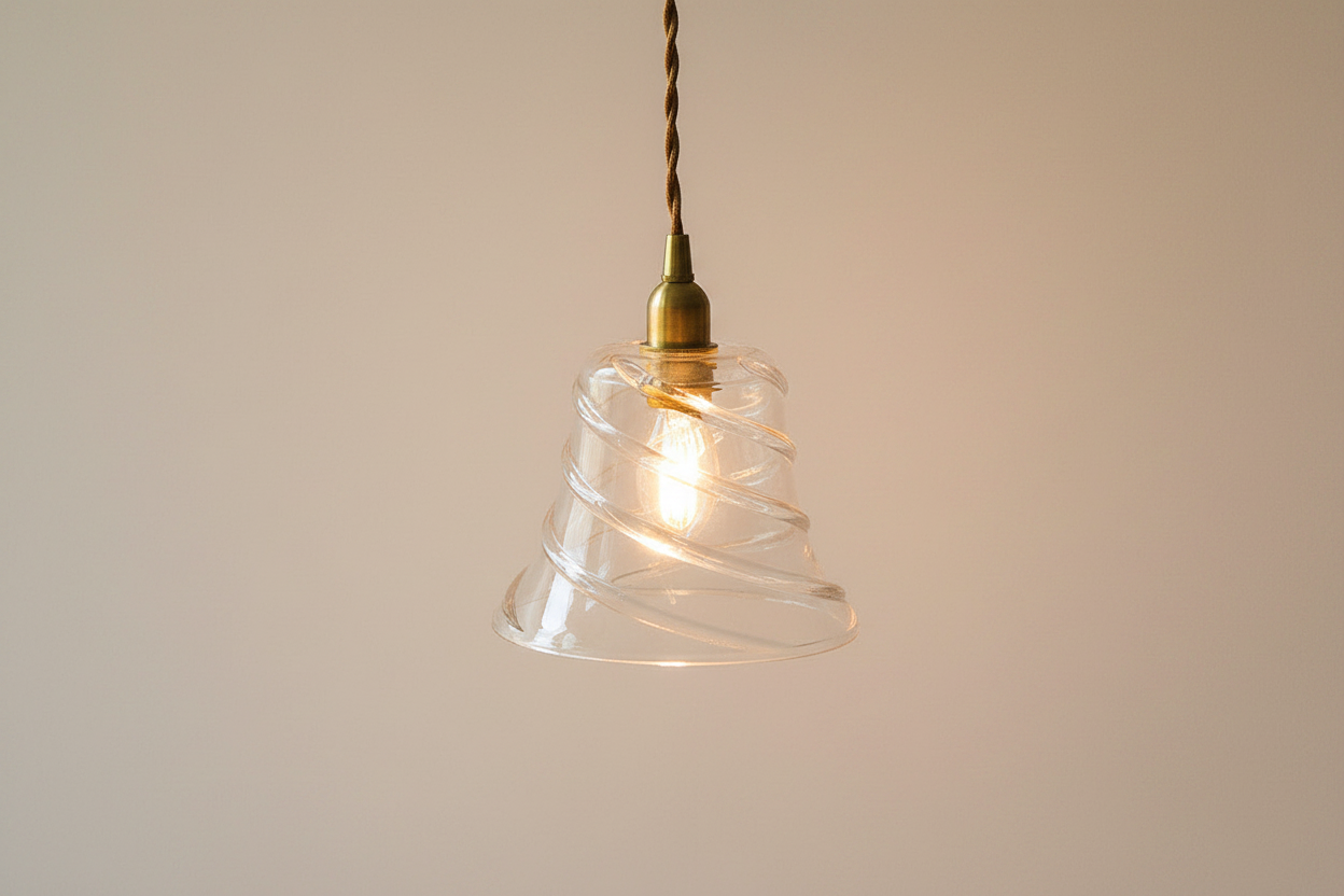 Aurel - Petite Brass Glass Pendant Light