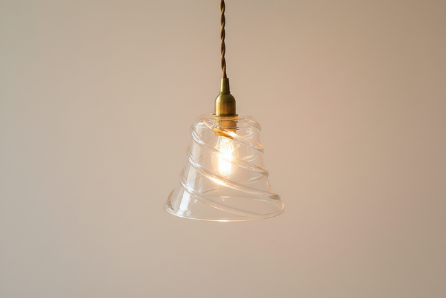 Aurel - Petite Brass Glass Pendant Light