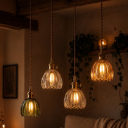 Floryn - Vintage Glass Flower Pendant Light