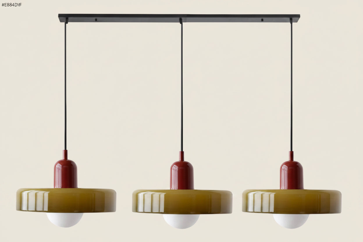 Triova - Retro 3-Head Glass Chandelier
