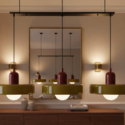 Triova - Retro 3-Head Glass Chandelier
