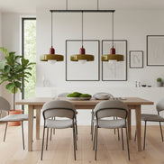 Triova - Retro 3-Head Glass Chandelier