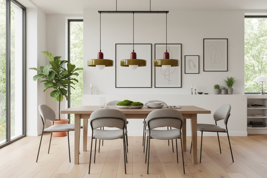 Triova - Retro 3-Head Glass Chandelier