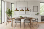 Triova - Retro 3-Head Glass Chandelier