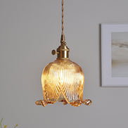 Clokyn - Brass Clock Flower Glass Pendant Light