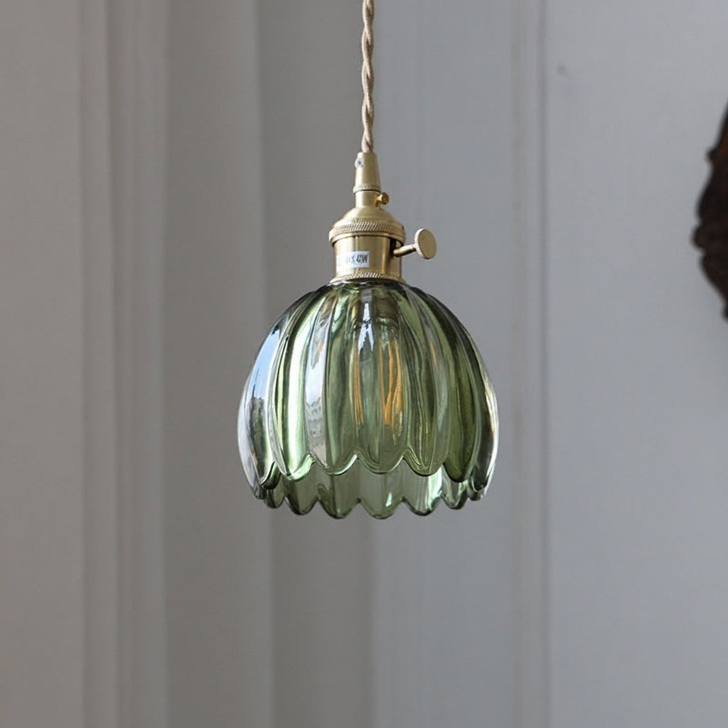 Floryn - Vintage Glass Flower Pendant Light