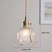Clokyn - Brass Clock Flower Glass Pendant Light