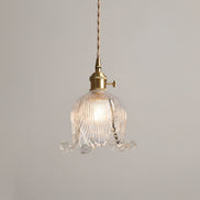 Clokyn - Brass Clock Flower Glass Pendant Light
