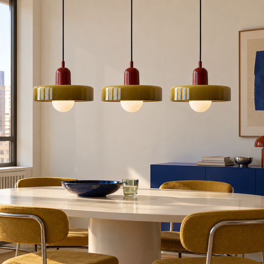 Triova - Retro 3-Head Glass Chandelier