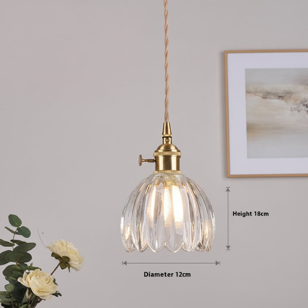 Floryn - Vintage Glass Flower Pendant Light