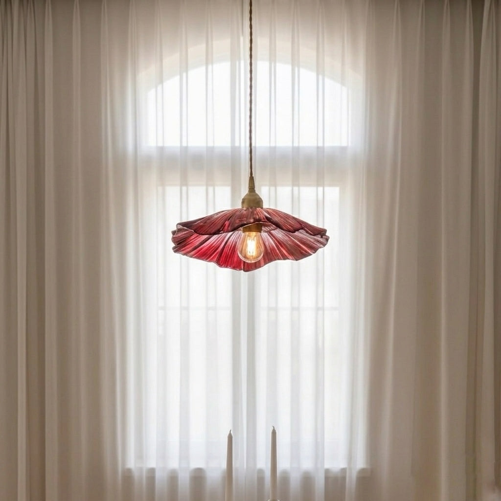 Shanghyn - Vintage Brass Glass Pendant Light