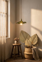 Handcrafted glass chandelier bedroom warm LED