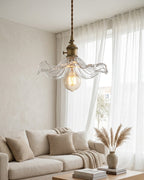 Copper pendant light minimalist interior decor