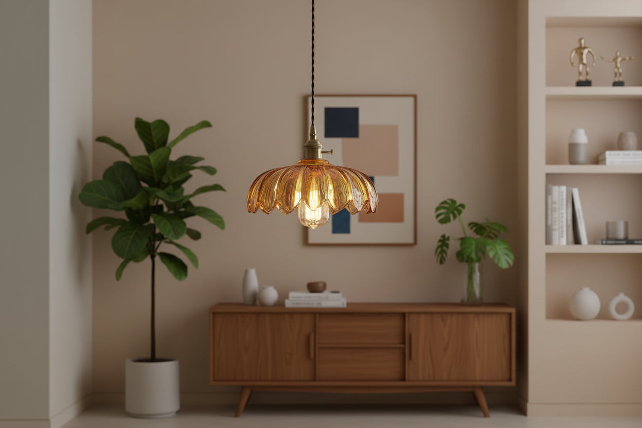 Velora - Brass Glass Pendant Light Australia