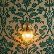 Clokyn Wall - Brass Clock Flower Glass Wall Lamp
