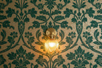 Clokyn Wall - Brass Clock Flower Glass Wall Lamp