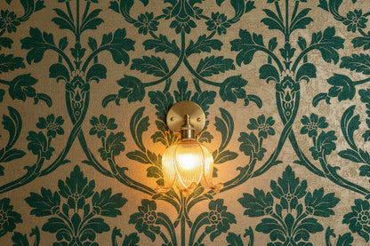 Clokyn Wall - Brass Clock Flower Glass Wall Lamp